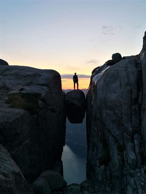Experienced the breathtaking sunset at Kjeragbolten, Rogaland, Norway ...