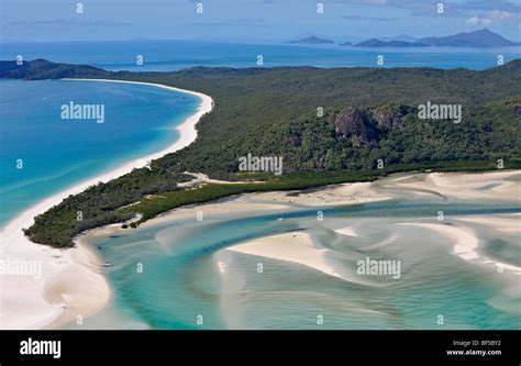 Aerial View Of Whitehaven Beach Whitsunday Island Right Hook Island