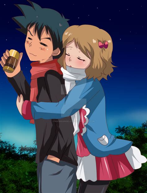 Amourshipping Hug Part2 By Hikariangelove On Deviantart Pokemon Ash And Serena Pokemon Kalos
