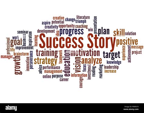 Success Story Word Cloud Concept On White Background Stock Photo Alamy