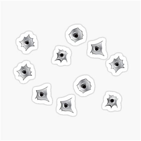 Bullet Wound Stickers Redbubble