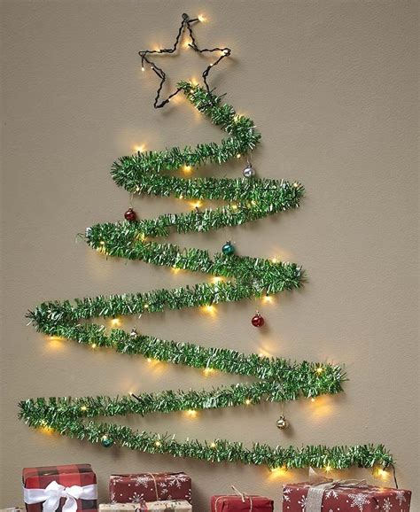 35 Tinsel Wall Christmas Tree Ideas For Your Home Decor Homeridian