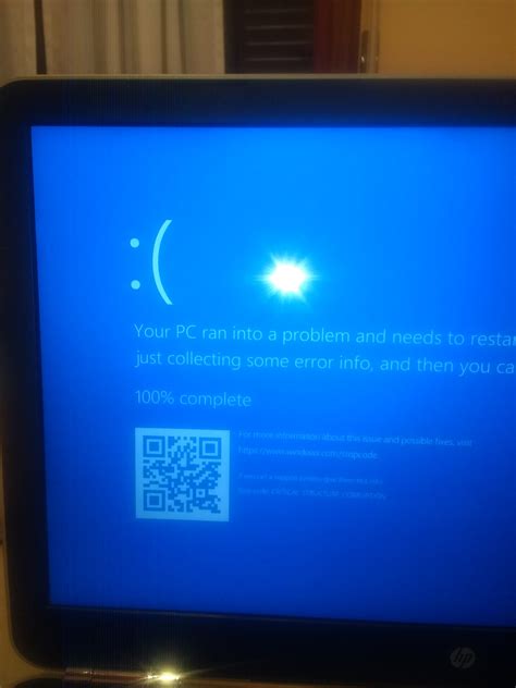 Reconnect all cords and wires, and try to restart the computer. Blue Screen Crash (BSOD) - HP Support Community - 6712557
