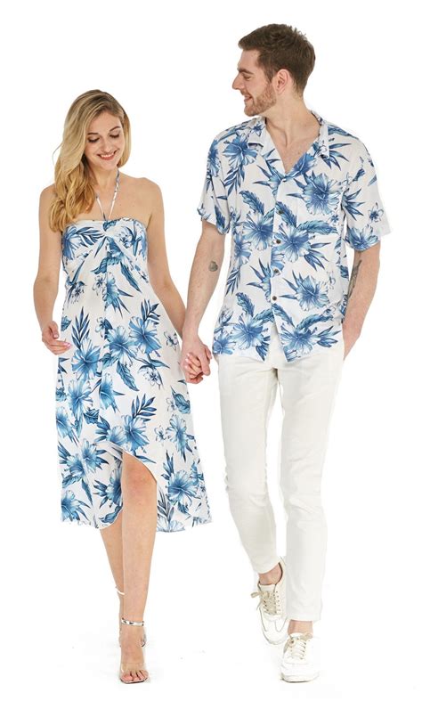 Couple Matching Aloha Set In Day Dream Bloom In 2021 Hawaiian Outfit