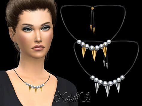 Pearls And Spikes Necklace By Natalis At Tsr Sims 4 Updates