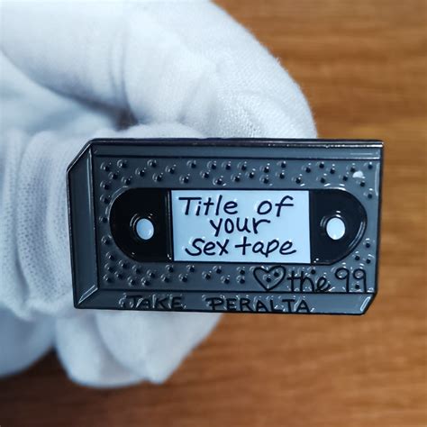 Title Of Your Sex Tape Brooch Ah Brooklyn 99 Vhs Enamel Pin Retro