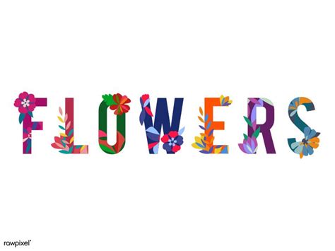 Flowers Typography Flower Typography Typography Typography Poster