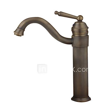 European antique bathroom faucet water mixing valve copper gold bathtub faucet shower set wall mounted phone handle shower head. Contemporary Centerset Single Handle One Hole in Antique ...