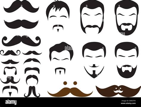 Estilos De Barba Y Bigote Vector Imagen Vector De Stock Alamy