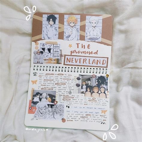 The Promised Neverland Anime Journal Anime Book Bullet Journal