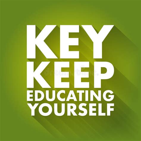Key Keep Educating Yourself Acronym Education Concept Stock