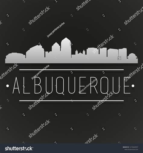 Albuquerque Skyline Silhouette City Design Vector Stock Vector Royalty
