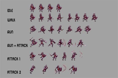 Free Knight Character Sprites Pixel Art Download