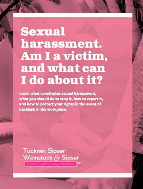 sexual harassment am i a victim and what can i do about it