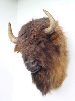 This bison head wall décor is sure to spark conversations in your home. Buffalo Head Faux Taxidermy Mount | Saloon decor, Design toscano, Wall sculptures