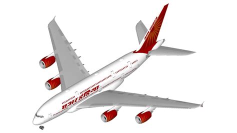 Air India Airbus A380 3d Warehouse