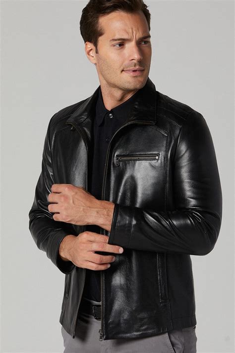Mens Leather Jacket Town