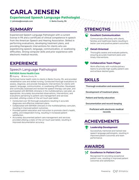 5 Speech Pathologist Resume Examples And Guide For 2023