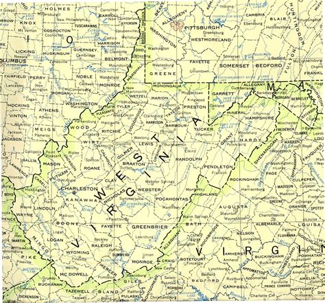 Landkarte West Virginia Politische Karte Karten Und