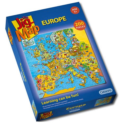 Jig Map Europe 200 Piece Puzzle Uk