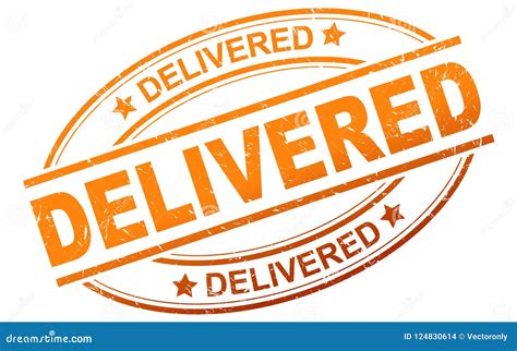 Delivered Stamp Stock Vector Illustration Of Authenticity 124830614