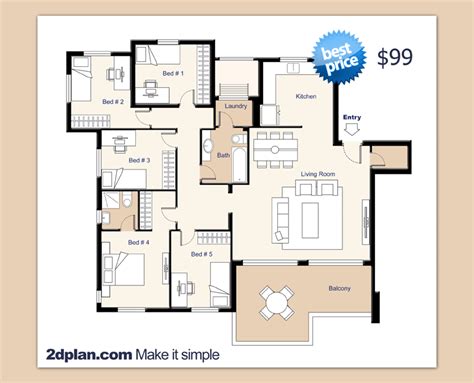 Residential Floor Plans Illustrations Sample Home Plans And Blueprints
