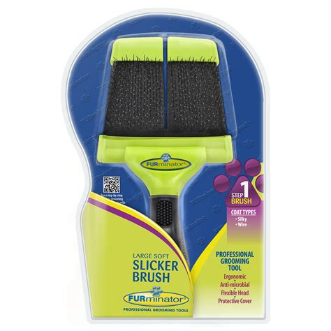 Both cats took turns going in to check it out.… FURminator Soft Slicker Brush for Large Dogs | Petco
