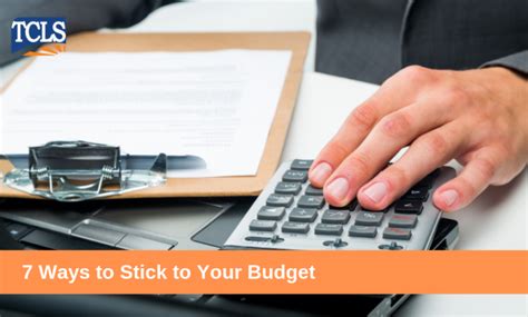 7 Ways To Stick To Your Budget Tcls Mortgage Processing Center Of