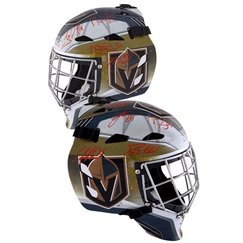 Philadelphia flyers helmet replica mini goalie style. Vegas Golden Knights Autographed Replica Goalie Mask with Nine Signatures - NHL Auctions