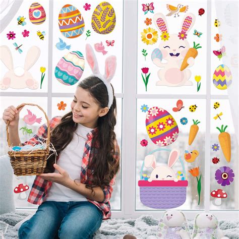 Happy Bunnies Easter Windows Clings Walplus