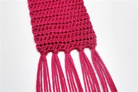 Simple Half Double Crochet Scarf Looped And Knotted