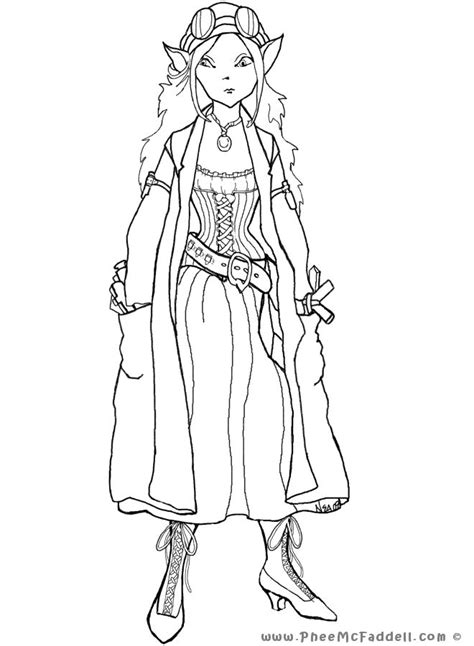 Female Elf Coloring Pages At Free Printable