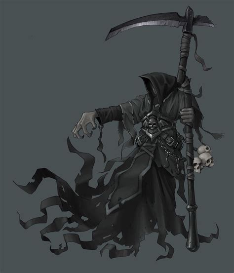 Grim Reaper Fantasy World Dark Fantasy Giant Bomb Print 3d Arte