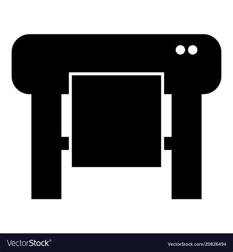 Plotter Icon Black Color Flat Style Simple Image Vector Image
