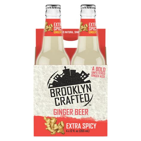 Brooklyn Crafted Extra Spicy Ginger Beer 4pk 12oz Can Drinks Fast