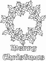 Christmas Coloring Pages Wreath Wreaths Printable Wreath2 Book Holly Color Kids Advertisement Visit Template Popular sketch template