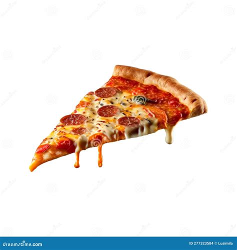 A Hot Pizza Slice With Dripping Melted Cheese Stock Illustration Illustration Of Meal Cheese