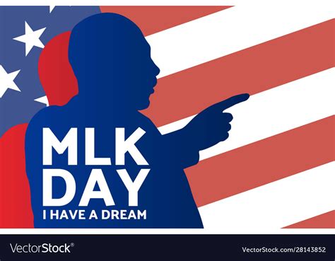 Birthday Martin Luther King Jr Mlk Day Royalty Free Vector