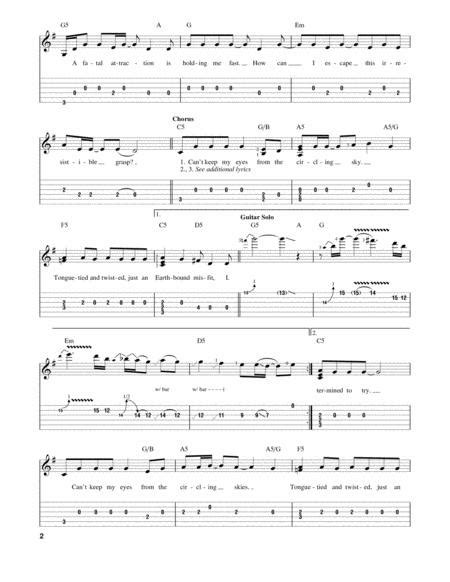 Learning To Fly By Pink Floyd David Gilmour Digital Sheet Music For Easy Guitar With Tab