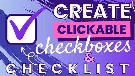 Create Clickable Checklist Checkboxes In Canva Great To Do Lists YouTube