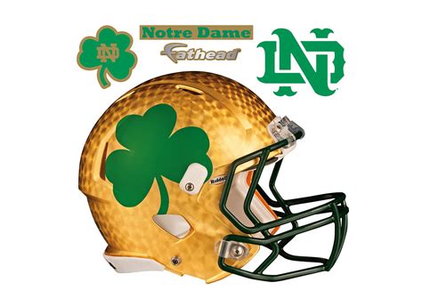 Notre Dame Fighting Irish Shamrock Helmet Wall Decal Shop Fathead