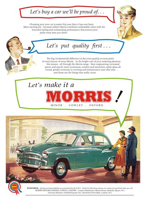 Car Advert Morris Oxford Series 2 Morris Oxford Car Advertising