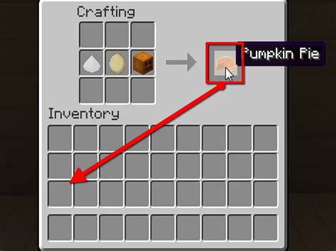 Pumpkin pie functions as a normal food item, a single pie being eaten once, unlike cake which you can make a pumpkin pie with one pumpkin , one egg , and one unit of sugar. How to Make Pumpkin Pie in Minecraft: 7 Steps (with Pictures)