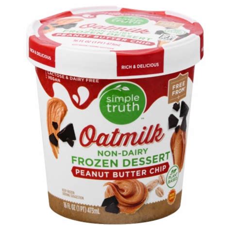 Simple Truth Peanut Butter Chip Oatmilk Dairy Free Frozen Dessert 1