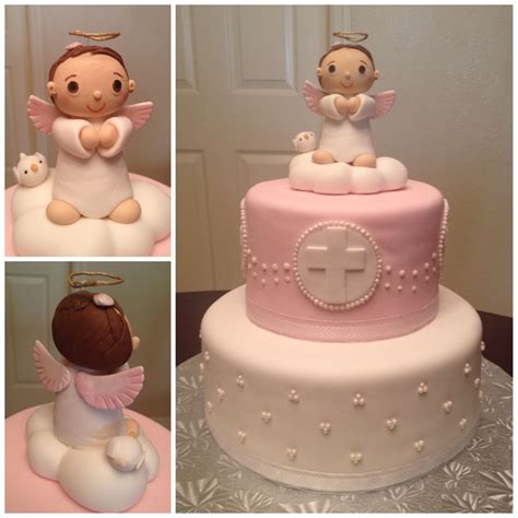 Girl Baptism Or Christening Cake Torta O Pastel Para Bautizo De Niña