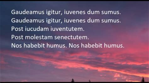 Gaudeamus Igitur Lyhyt Youtube