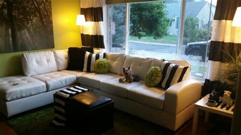 See more ideas about black and white living room, black living room, interior. Black white green living room | Living room green, Home decor, Furniture