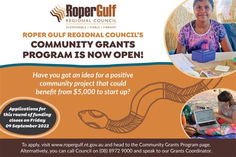 Community Grants Program Is Now Open Roper Gulf Regional Council