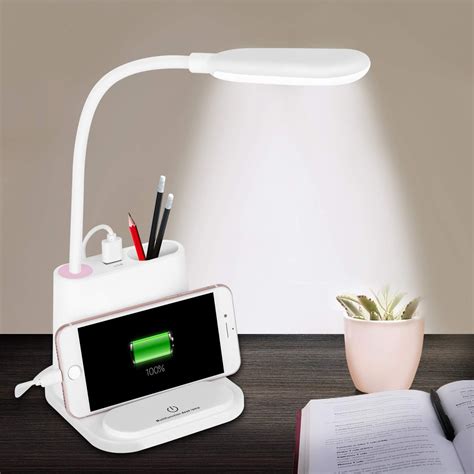 Royal sovereign qi wireless charging led desk lamp. 4 in 1 Rechargeable Led Desk lamp with USB Charging Port ...