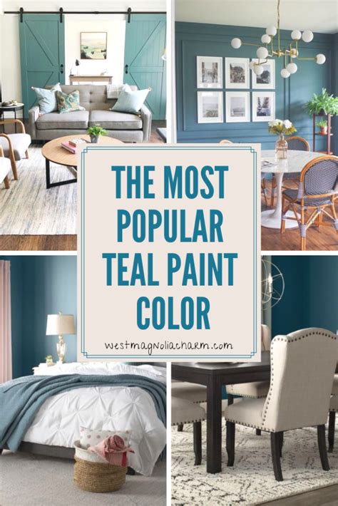 The Most Popular Teal Paint Color Teal Wall Colors Turquoise Paint
